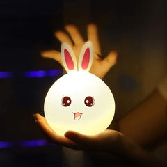 Cute Bunny Night Lamp - Touch Sensitive, Color Changing, Rechargable