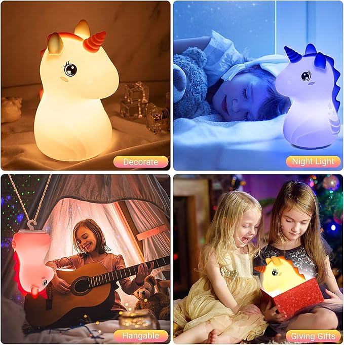 Rhino Baby Night Lamp - Touch Sensitive, Color Changing, Rechargable